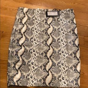 Snakeskin Vegan Leather Skirt